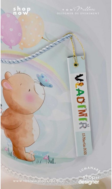 Trusou botez cu ursuleti si baloane colorate Animal Font 5